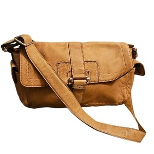 Vtg Y2K Liz Claiborne Pebbled Leather Shoulder Bag